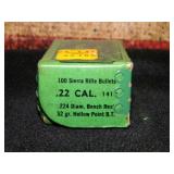 Sierra 22Cal 52gr Bench Rest HPBT 100 Pieces