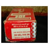 Hornady 30Cal 168gr BTHP 100 Pieces