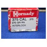 Hornady .375 Cal 270gr RN Interlock 50 Pieces