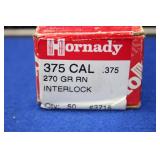 Hornady .375 Cal 270gr RN Interlock 50 Pieces