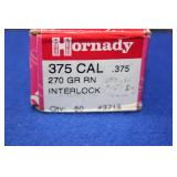 Hornady .375 Cal 270gr RN Interlock 50 Pieces