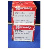 Hornady .22 Cal 75gr BT A-Max 200 Pieces