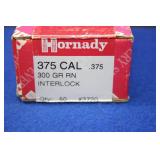 Hornady .375 Cal 300gr RN Interlock 50 Pieces