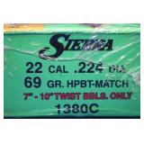 Sierra .22 Cal 69gr HPBT-Match 500 Pieces