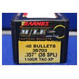 Barnes .357 Cal 110gr TAC-XP 40 Pieces