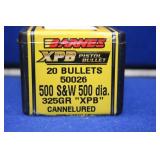 Barnes .500 S & W 325gr XPB 20 Pieces