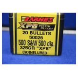 Barnes .500 S & W 325gr XPB 20 Pieces