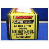 Barnes .500 S & W 375gr XPB 20 Pieces