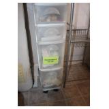 Plastic Drawers With Sewing Items