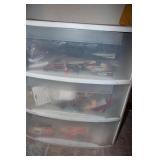 Plastic Drawers with Needle Point Items