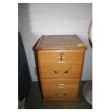2 Drawer Wood File Cabinet