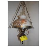 Vintage Hanging Porcelain Floral Lamp