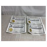 Stock Certificates From Farmers Union Co-op