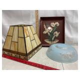 Glass Lamp Shades & Painting .