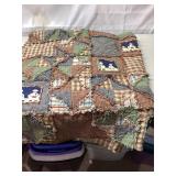 Homemade throw quilt