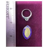 Ring & Pin Stamped 14K