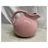 Vtg dusty rose ceramic ball pitcher