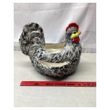 Ceramic chicken planter 13ï¿½ long
