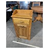 Amish Furniture Oak Tilt-out Trash Can Bin