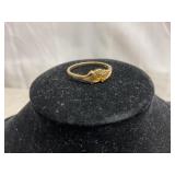 Ring size 7.75. Marked 10K