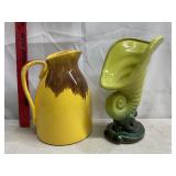 Vtg Pottery; one is Hull USA 102