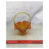 Italian Amberina Glass Basket