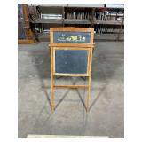 Vtg Childs Chalkboard Easel, 21ï¿½ x 39ï¿½ tall