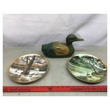 Wood Duck and Scenic Plates