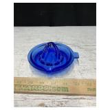 Vtg Hazel Atlas Cobalt Blue Tab Handled Juicer