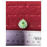 Ring w/ Green Stones Stamped 925