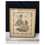Vtg Lithograph by Averill 15ï¿½ x 17ï¿½