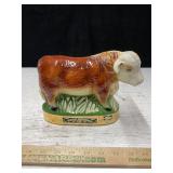 Ezra Brooks Hereford Bull Whiskey Decanter, full