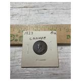 1923 Canadian One Cent, graded AU