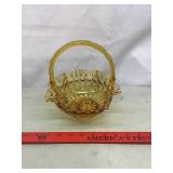 Fenton Amber Glass Basket