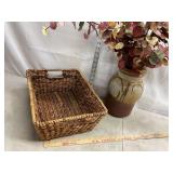 Pottery Vase, & Basket