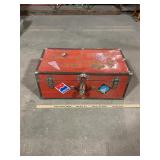 Metal Steamer Trunk, 30ï¿½ x 16ï¿½ x 12ï¿½