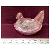 Fenton Carnival Glass Hen On Nest