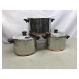 Revere ware 6qt pot, 2 with lids