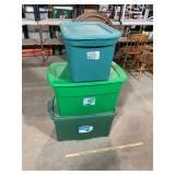 3 Totes w/ Lids