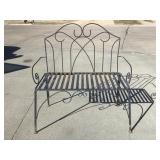 Iron garden bench, some rust