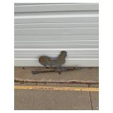 Metal Chicken Weather Vein Topper