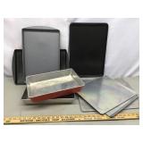 Cookie sheets, cake pans