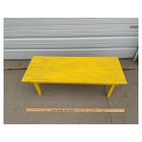 Yellow Coffee Table 15.5ï¿½x46ï¿½x18ï¿½