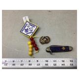 Boy Scout Pocket Knife, Scarf Slide & Badge
