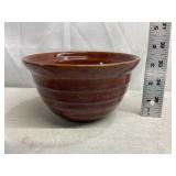 Brown Stoneware Mixing Bowl