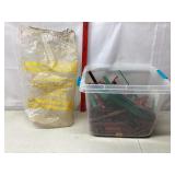 Tote w/ Lincoln Logs & Bag