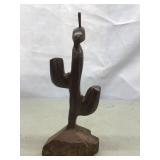 Ironwood cactus sculpture, handcrafted 11.5ï¿½T