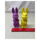 Vtg soft plastic Easter bunnies 6ï¿½ tall