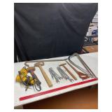 Assorted Hand Tools, drill powers on
