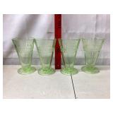 Anchor Hocking Roulette Green Glasses